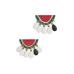Susan Alexandra Dancing Watermelon Earrings Red White $155